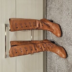 Reba heeled tan boots